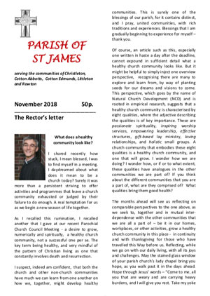 Parish Magazine November 2018