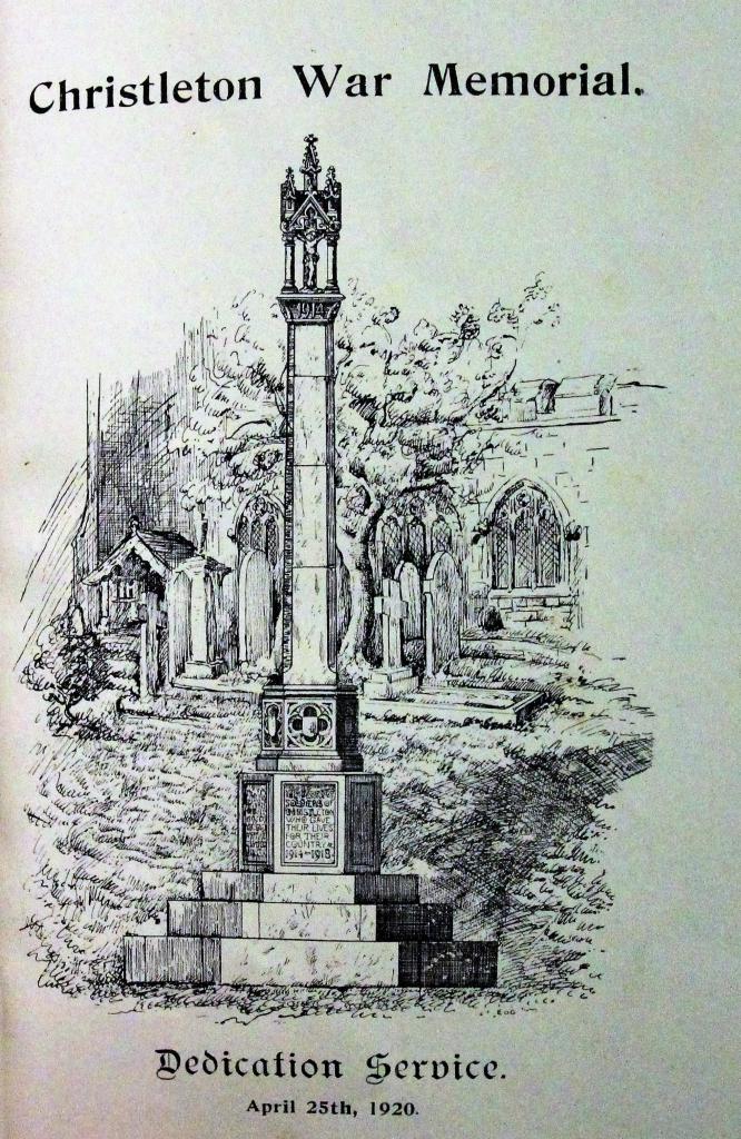 Christleton War Memorial Dedication Service 1920