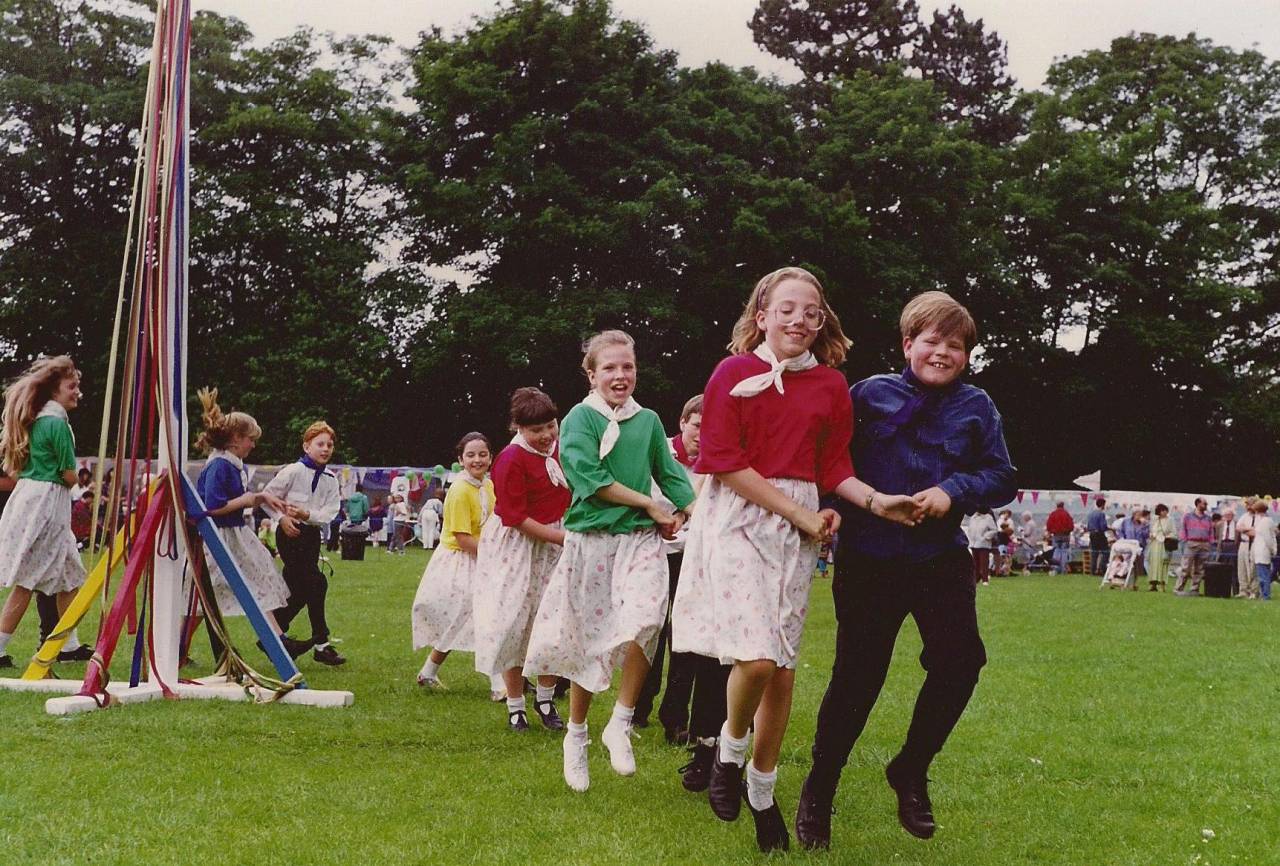 Lead Off Maypole Team at Christleton Fete 