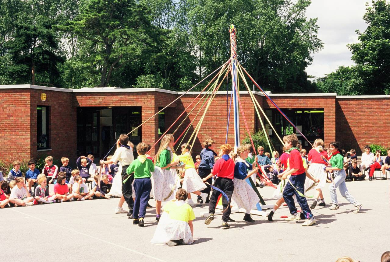  Single plait / Maypole team at Christleton Primary School 