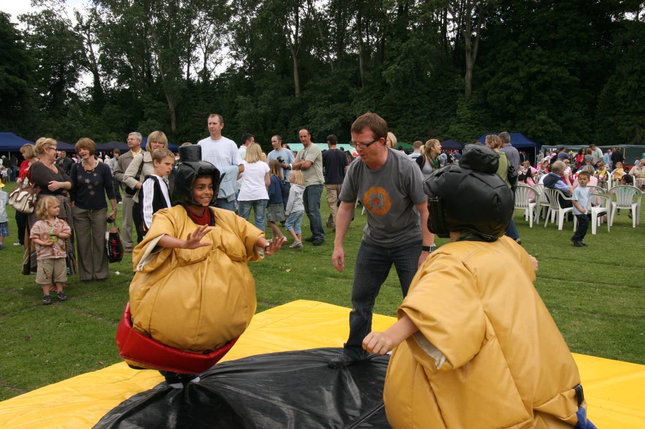 Sumo Wrestlers at the 2008 Christleton Village Fete
