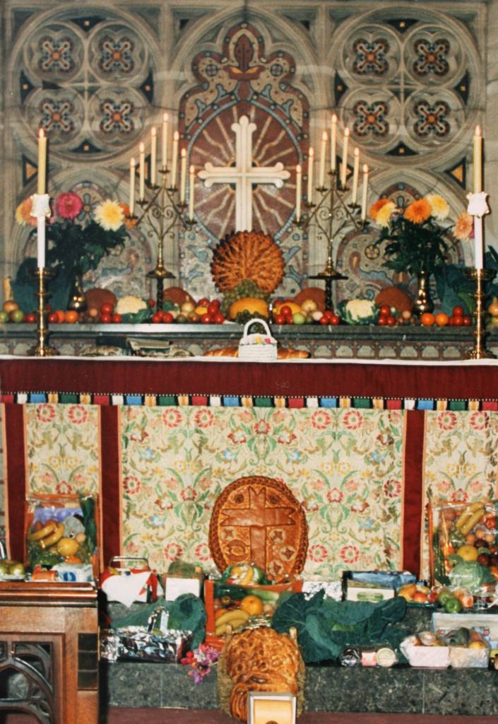  St.James' Church, Christleton at Harvest time 