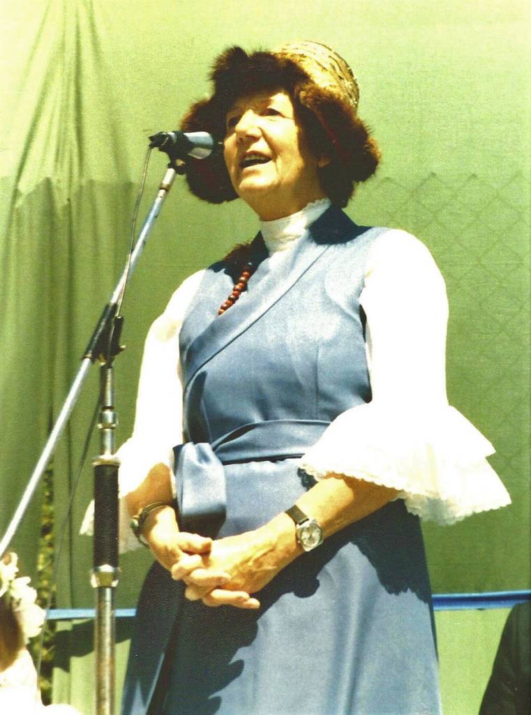 Gertrude Wright at the Christleton Fete in the 1980's