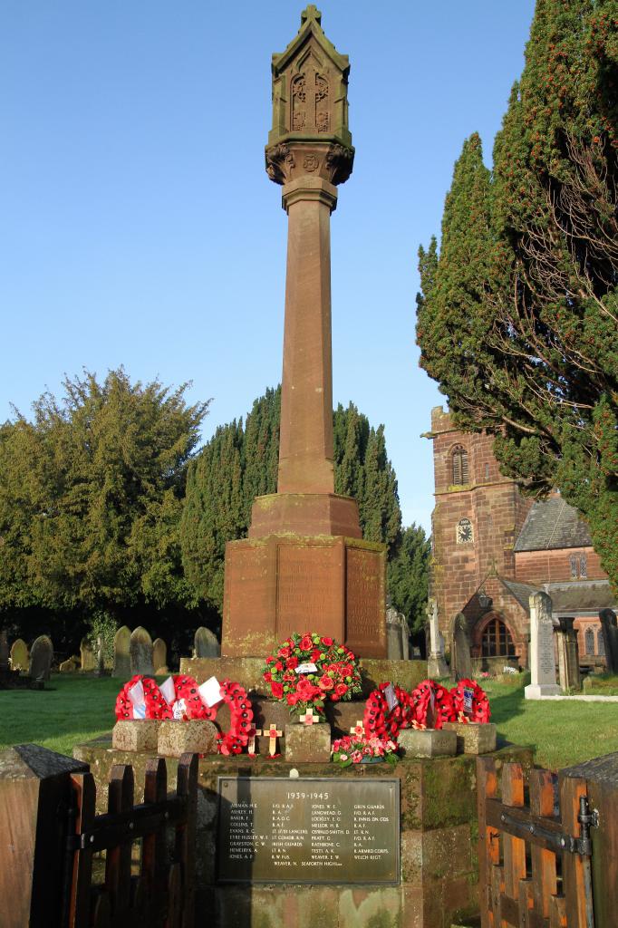 The new War Memorial in Christleton