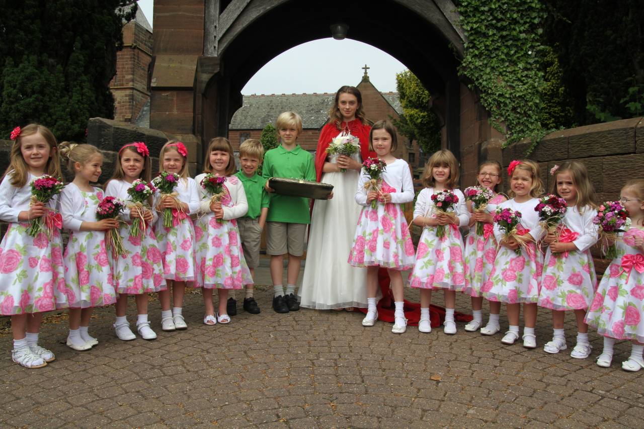 Sophie Brown and Retinue at the 2013 Christleton Village Fete