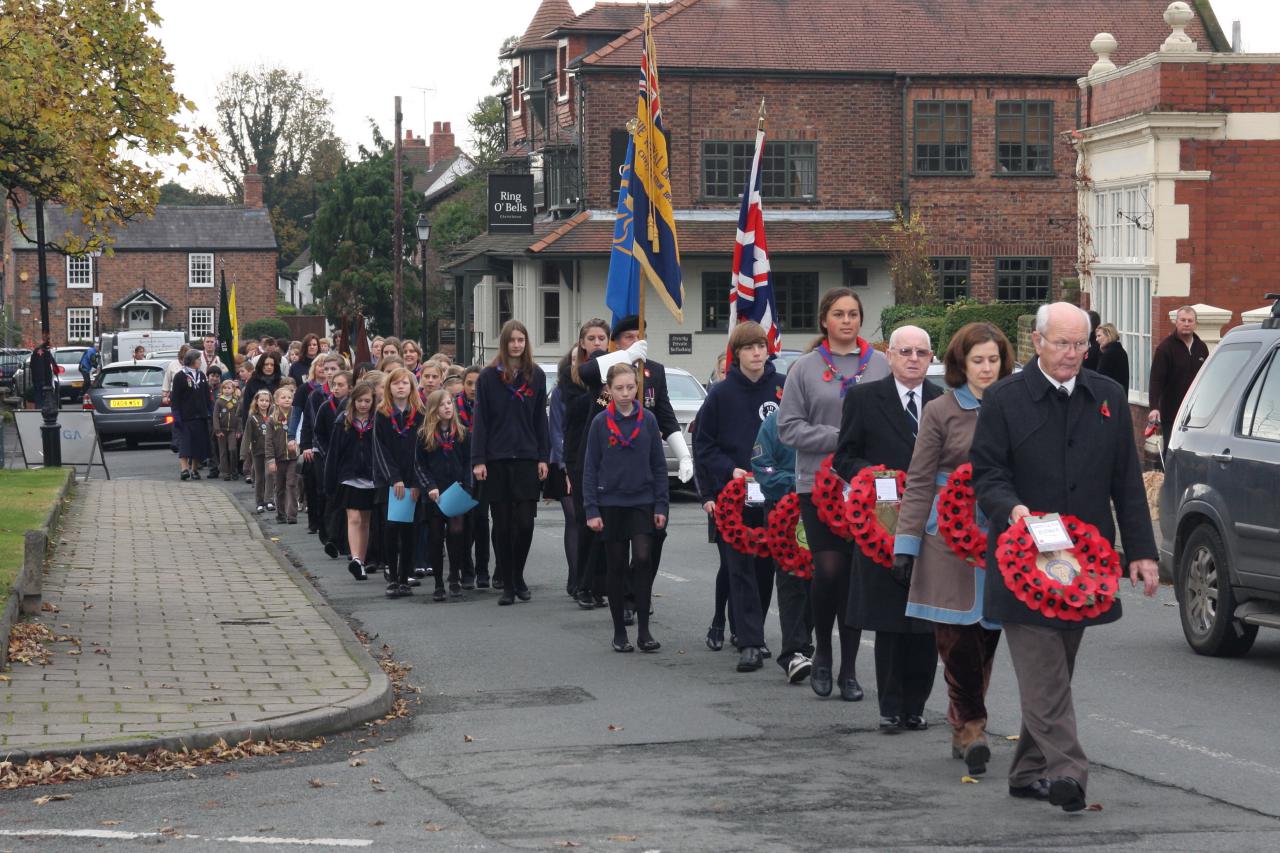 Remembrance Parade in Christleton