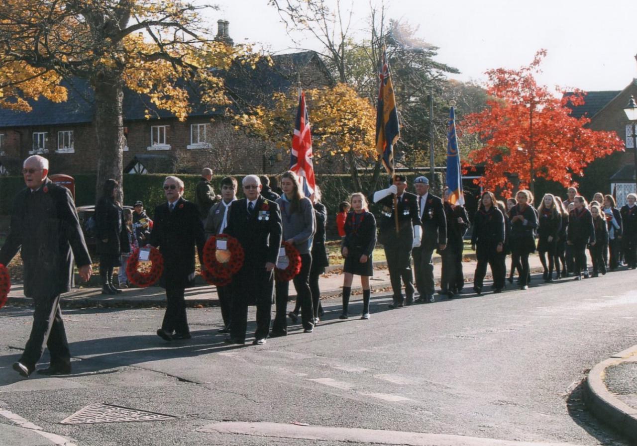 Remembrance Parade in Christleton, 2017