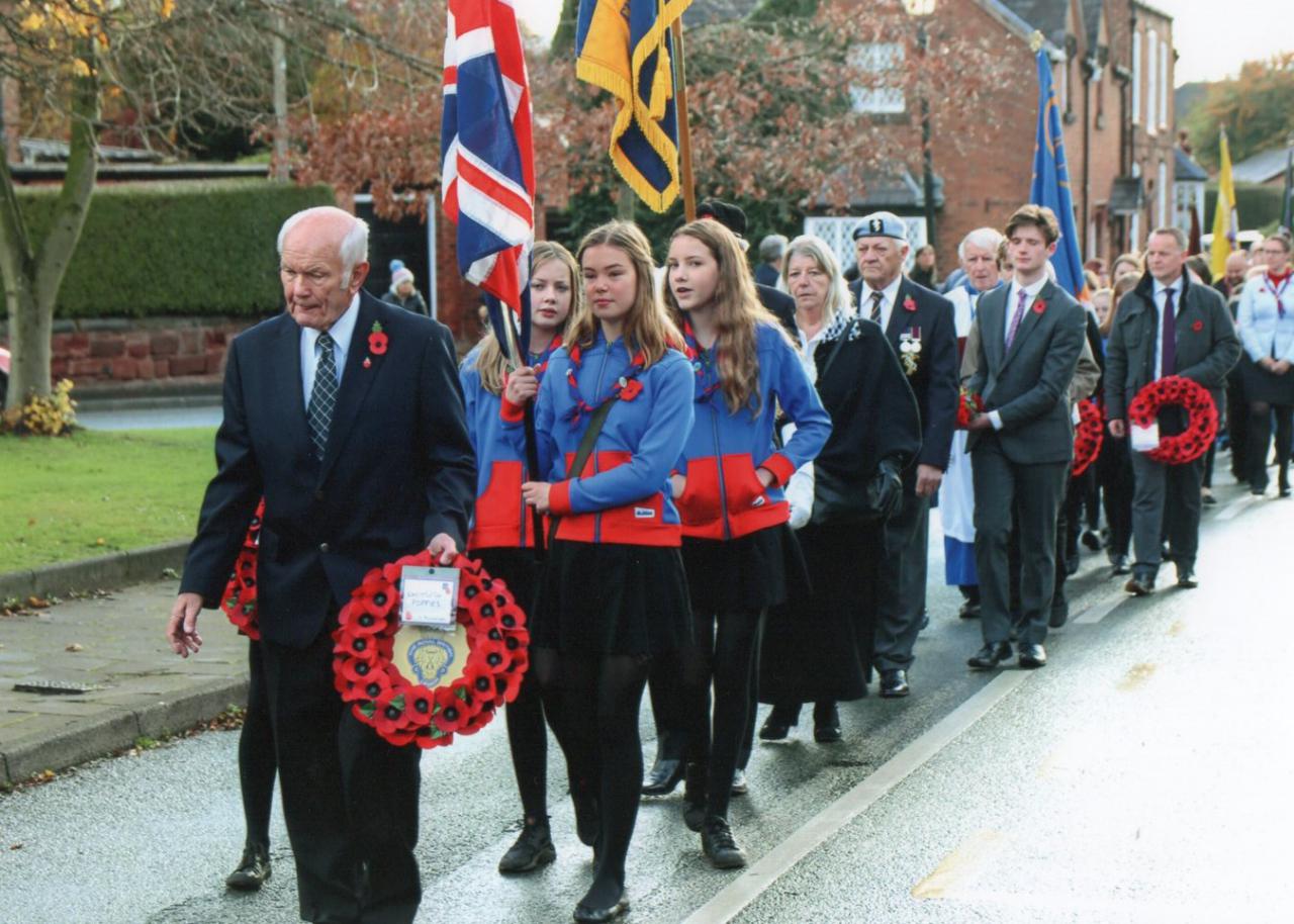 Christleton Parade in 2018, Centenary of World War I