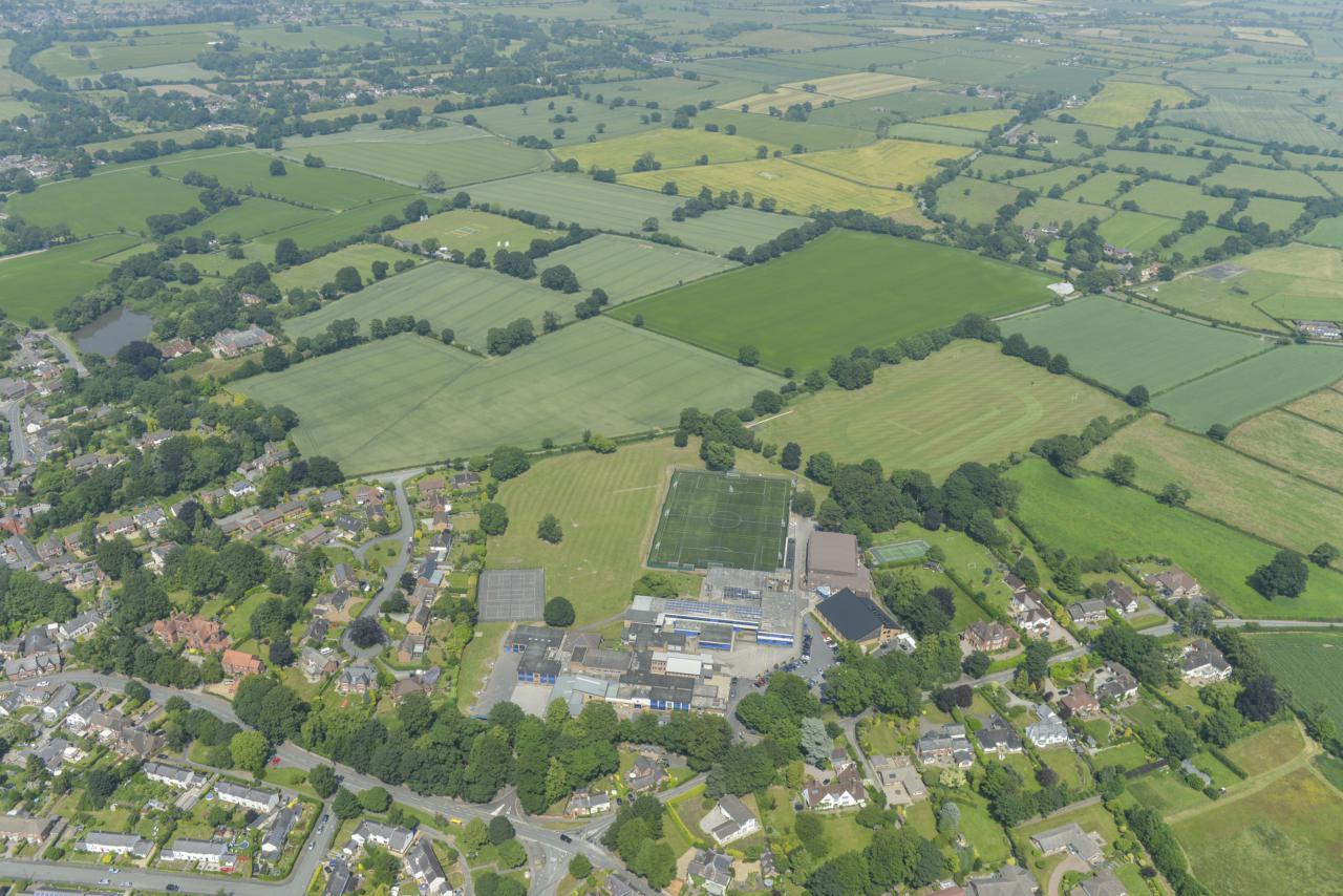  Christleton Hiugh School from the air 