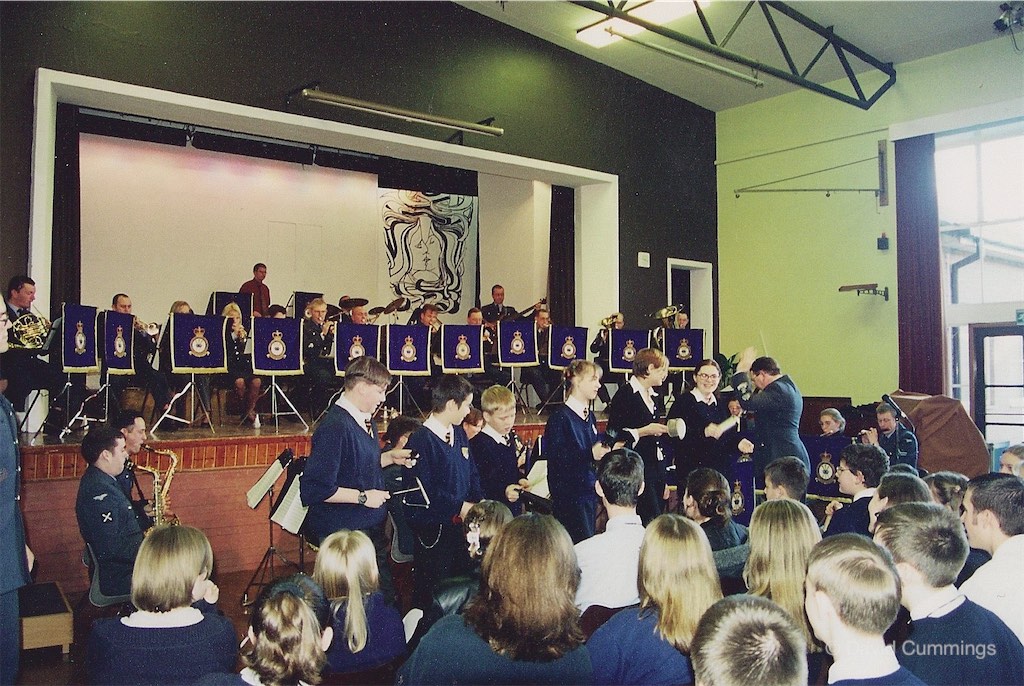 RAF band at Christleton High School