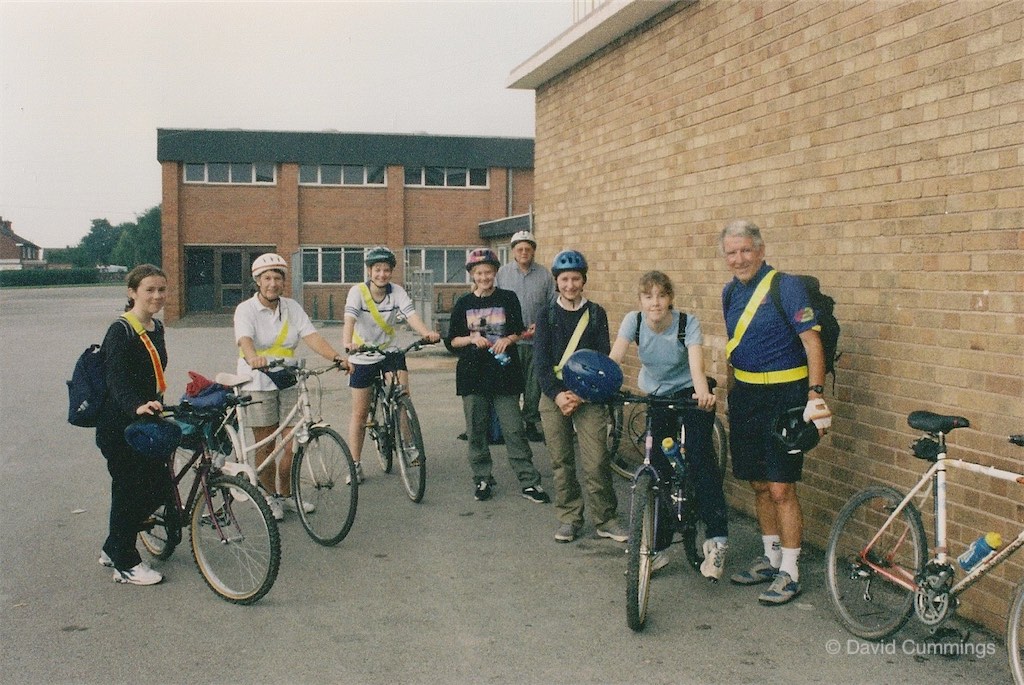 High School students deliver Millenium Book to Neston High School
