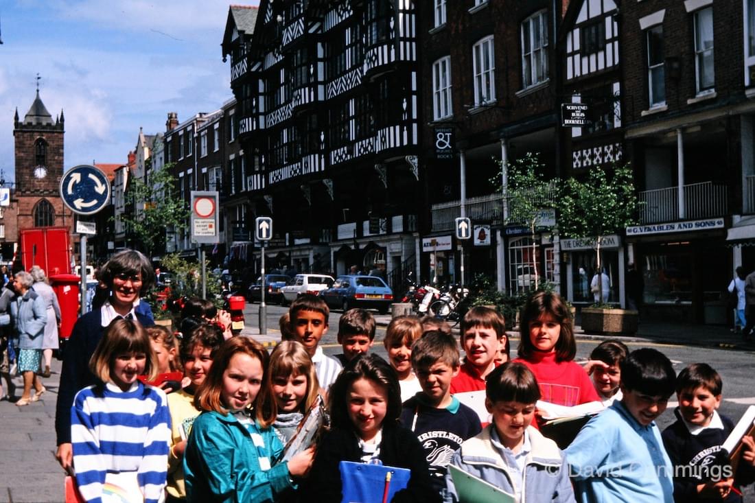 Looking at Bridge Street in Chester