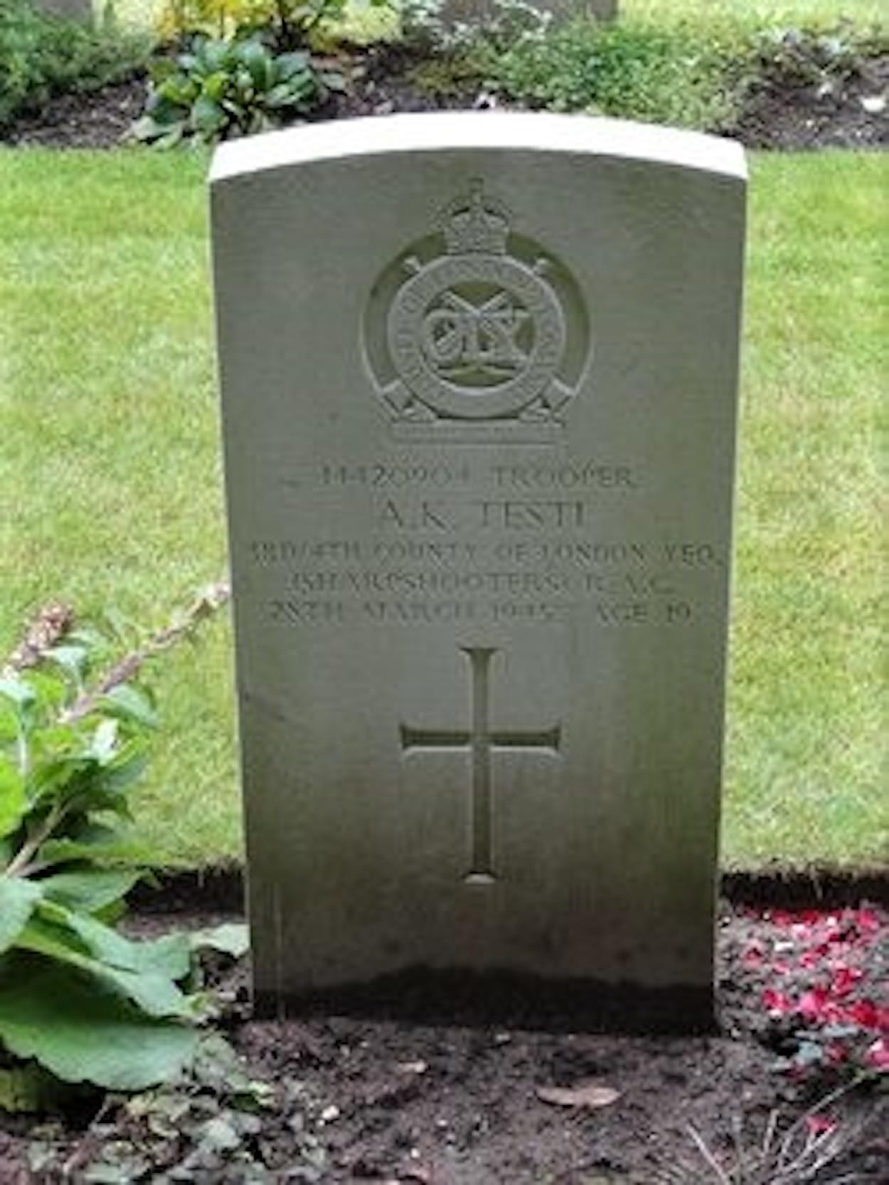 Grave of Alfred Kenneth Testi