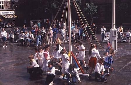 Maypole Team at Town Hall, Chester