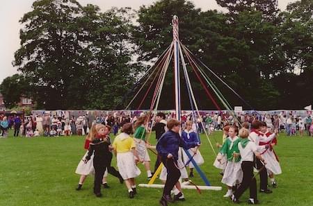 Maypole Dancing at Christleton Fete