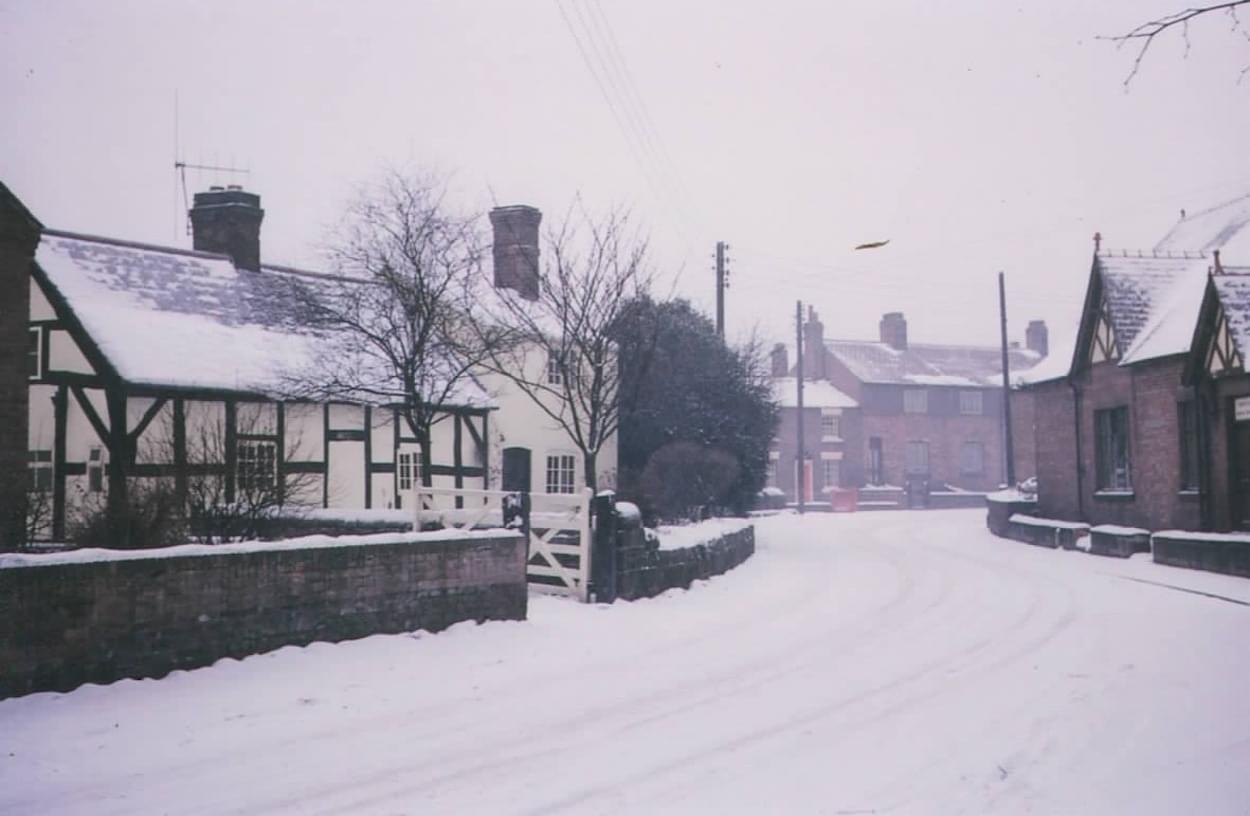 Village Road with the Old Farm in Christleton