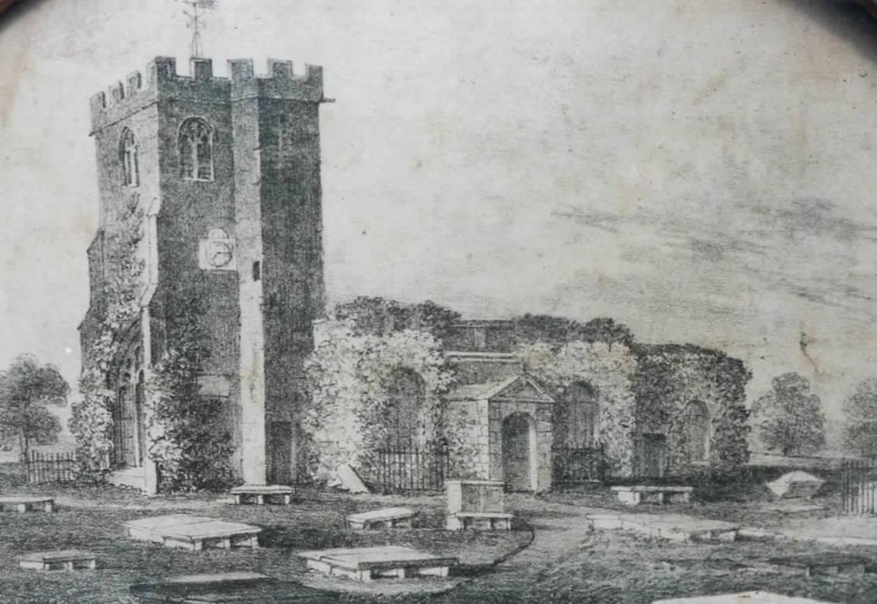 St James' Church Christleton in 1831