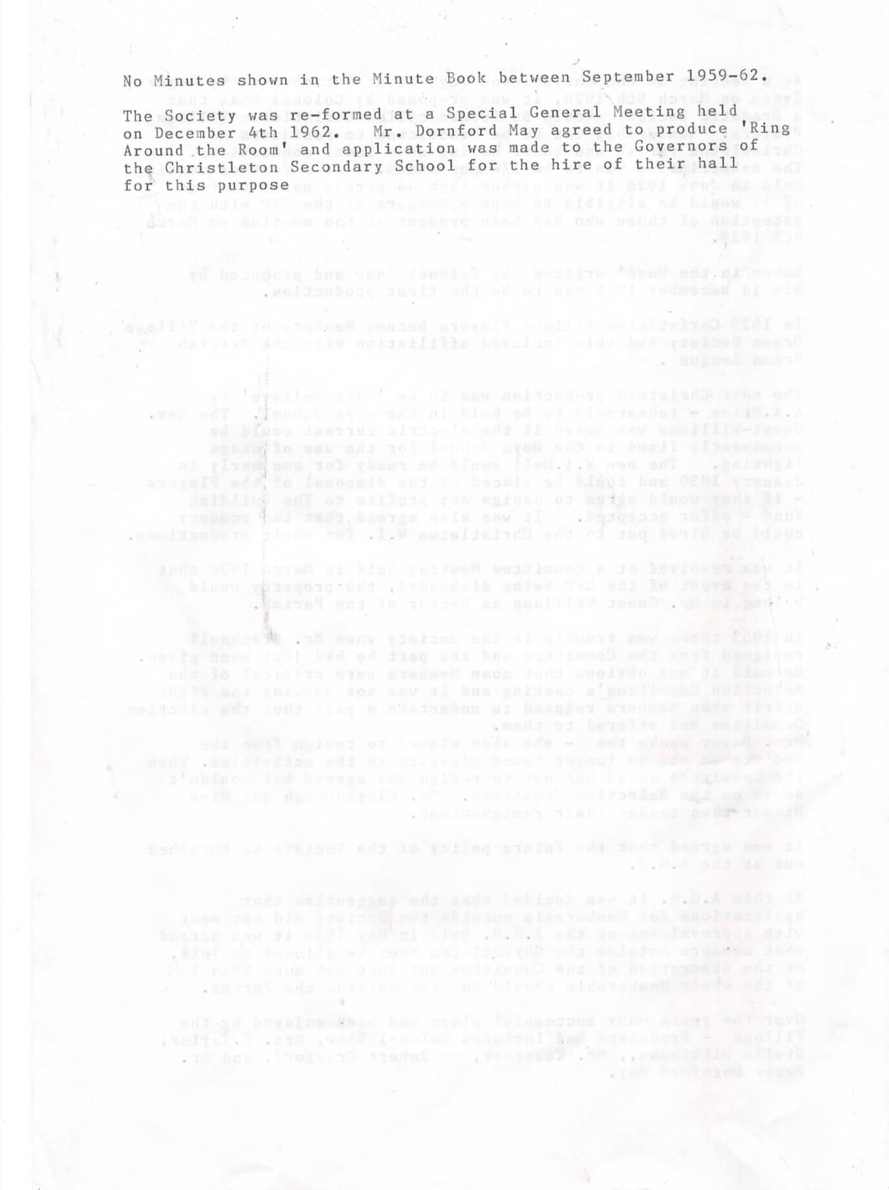 CP0A page two of Christleton Players.