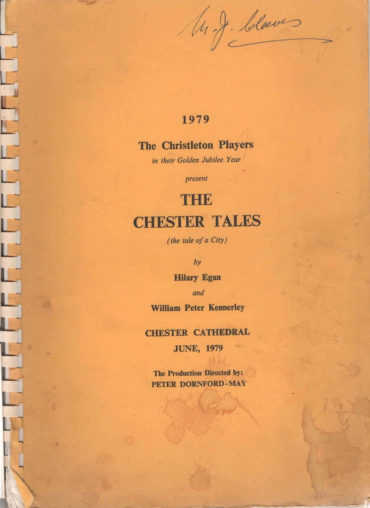Full Score for The Chester Tales  1979 Mary Cleaves