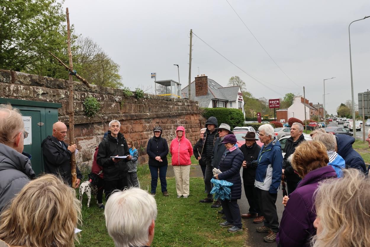 Prayer stop on Walk of Witness in Christleton  Prayer stop on Walk of Witness in Christleton