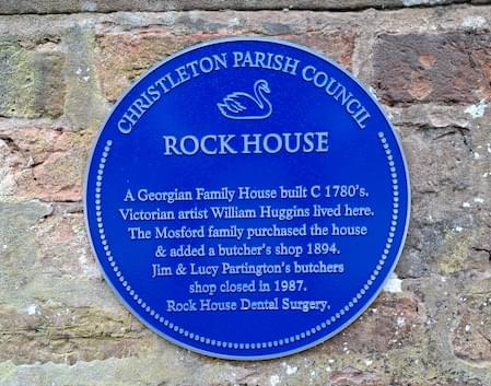 Blue plaque for Rock House, Dental Surgery in Christleton