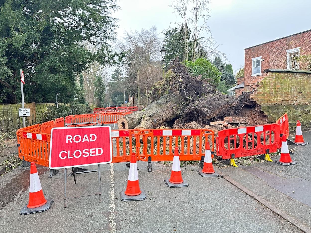 Pepper Street in Christleton closed to traffic  Pepper Street in Christleton closed to traffic
