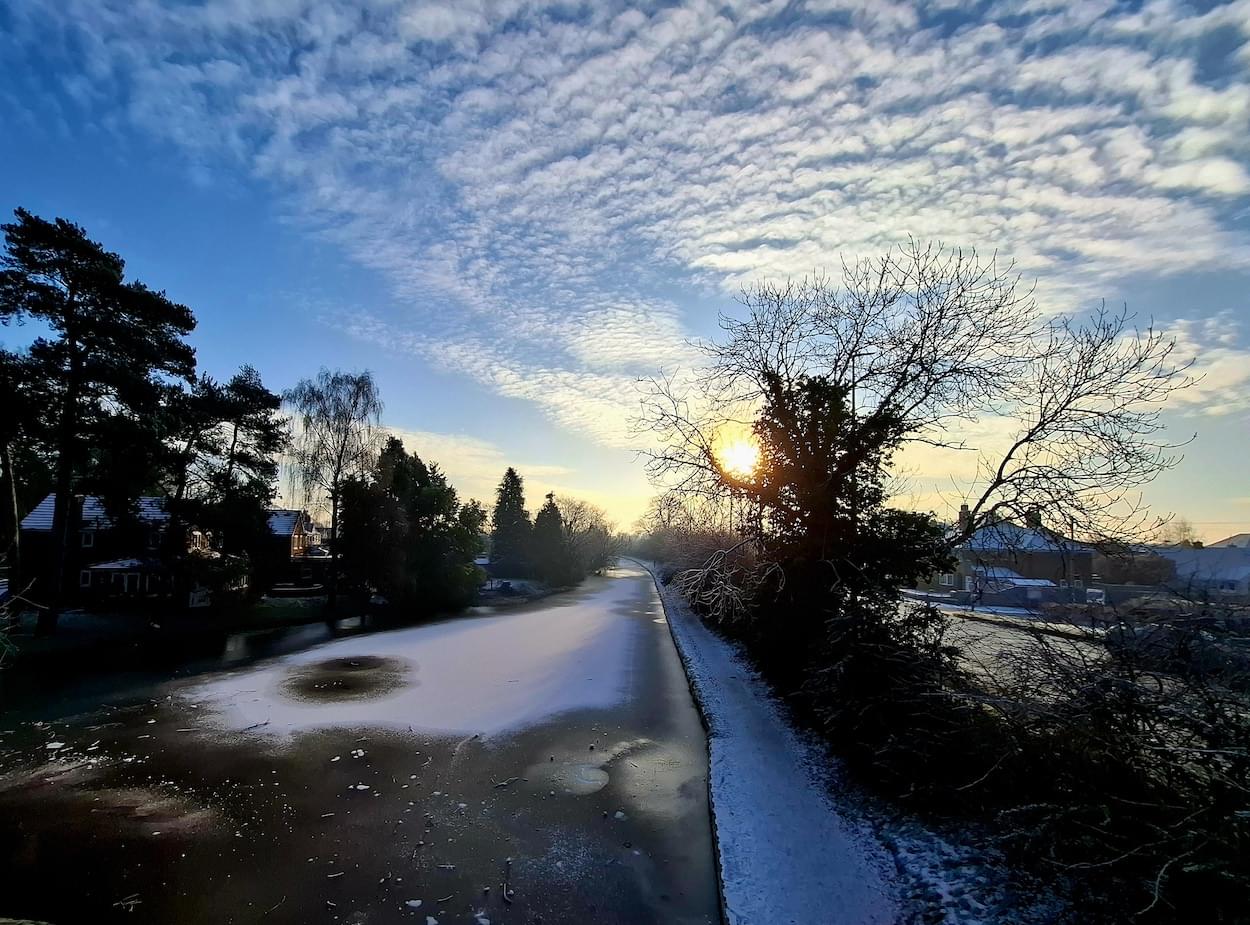 Sunrise over the Canal in Christleton  Sunrise over the Canal in Christleton