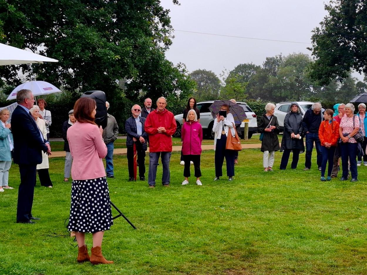 MP Addressing Vistors to New Christleton Park Area