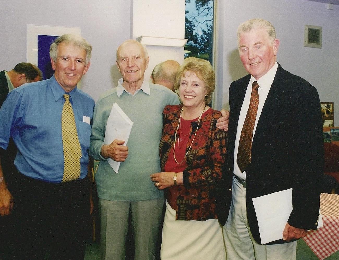 Phil & Pat Hodges with Les George & David Cummings in 2000