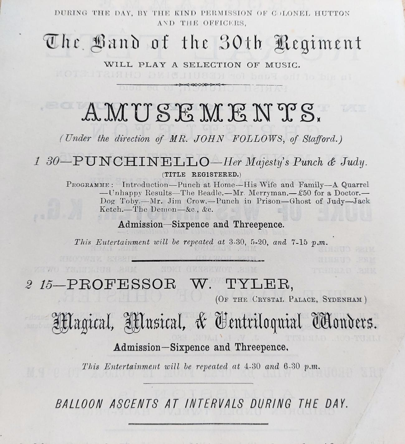 150th Anniversary of a Fete in Christleton