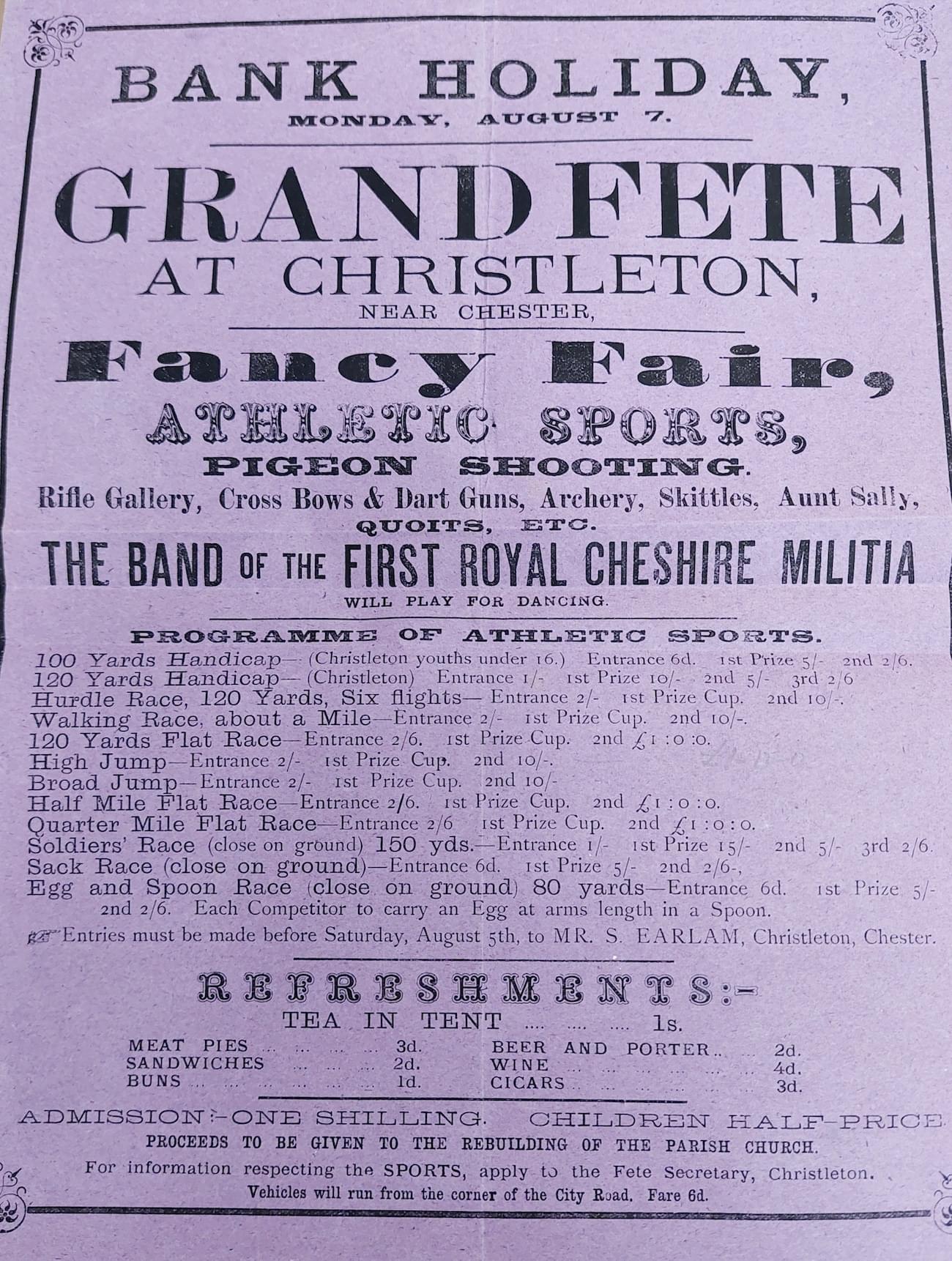 Old Christleton Fete Poster