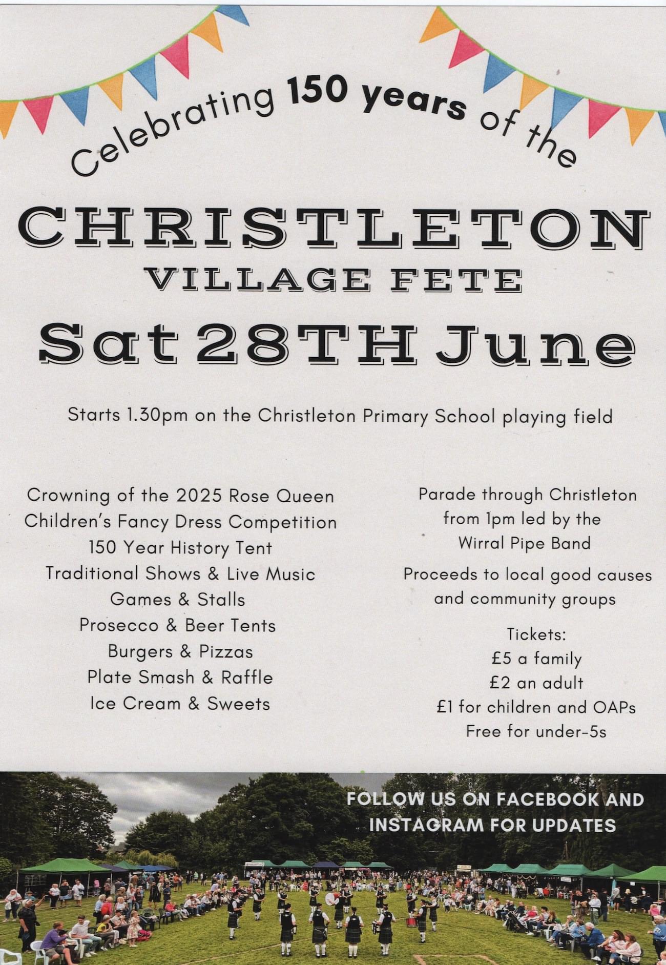 Christleton Fete Poster for 2025