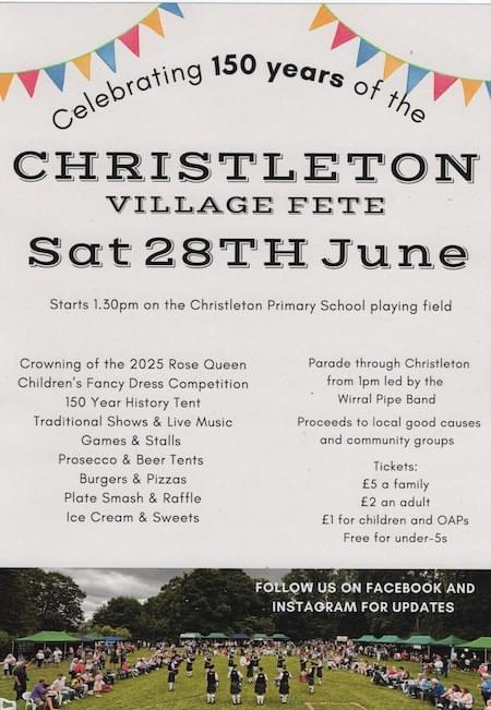 Christleton Fete Poster for 2025