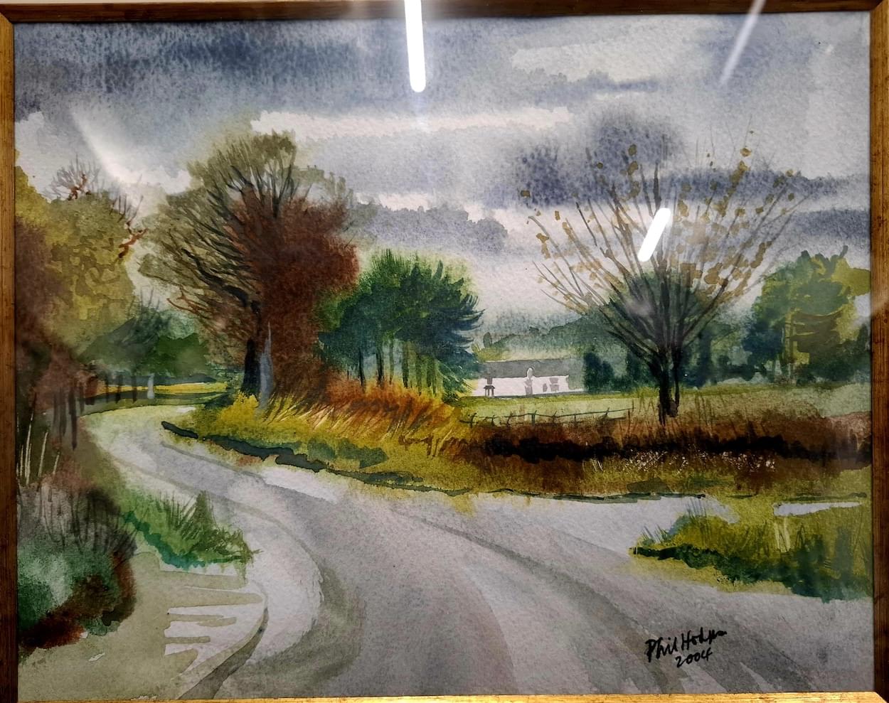 Little Heath Lane Christleton painted by Phil Hodges