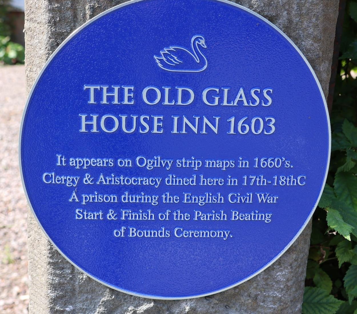  Blue Plaque at Old Glass House Inn