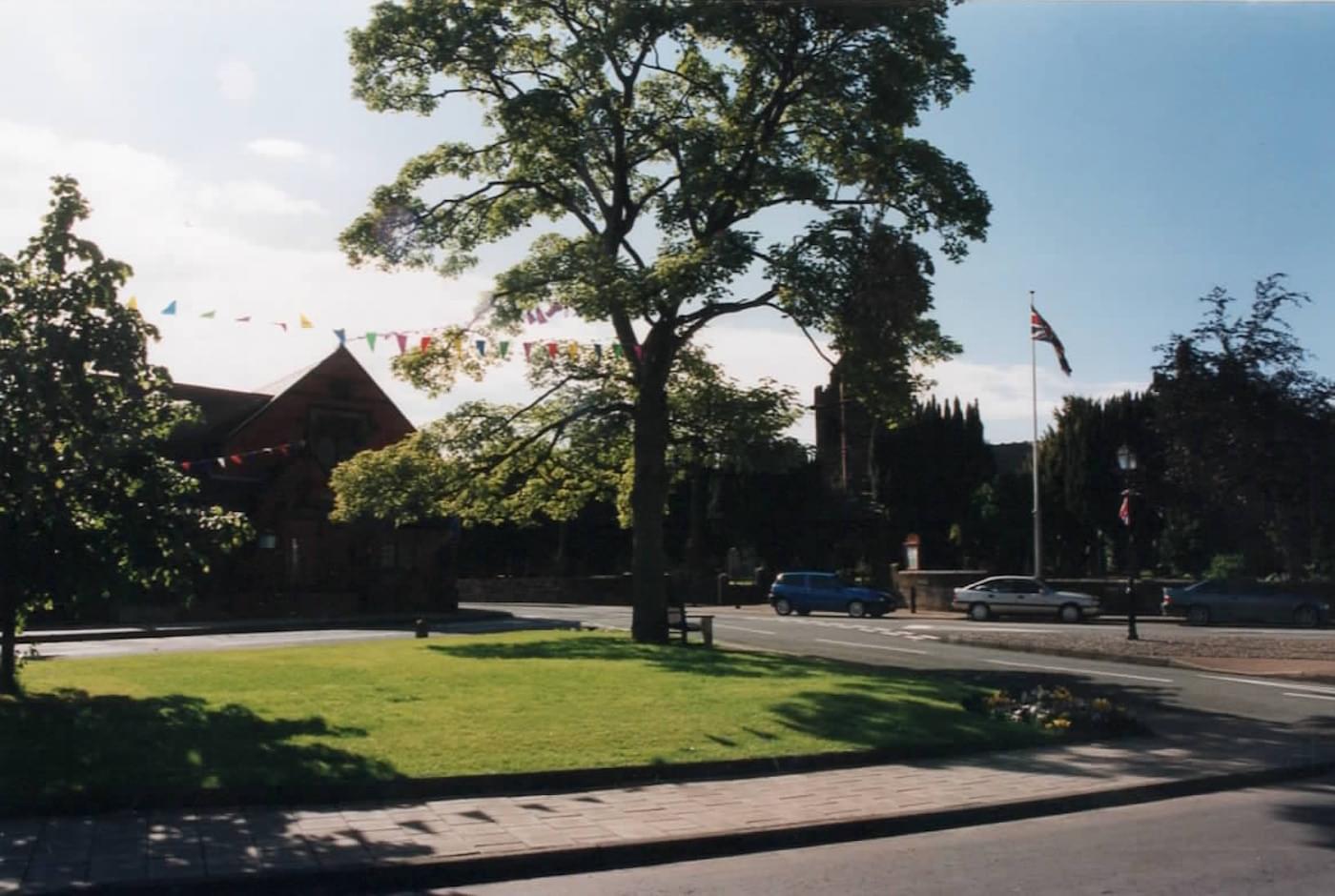 Christleton Village Green with the Sycamore in 2000