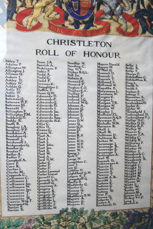 Roll of Honour in the North Aisle