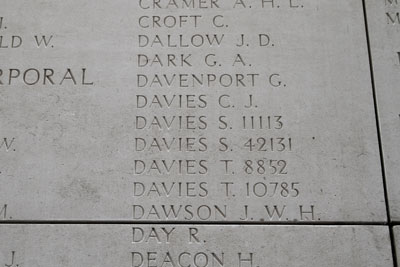 On the Menin Gate, Ypres