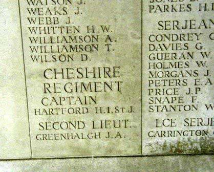  Le Touret Memorial - Captain Hartford 